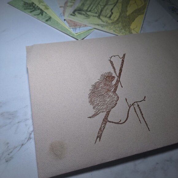 Sarah Gwen Frostic Postcard Blank Card Block Prints Mini Vintage Nature Michigan - Picture 16 of 16